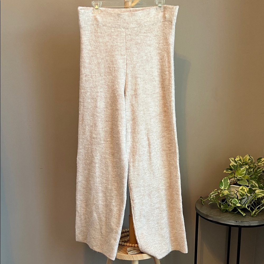 H&M Cream Wide Leg Pants